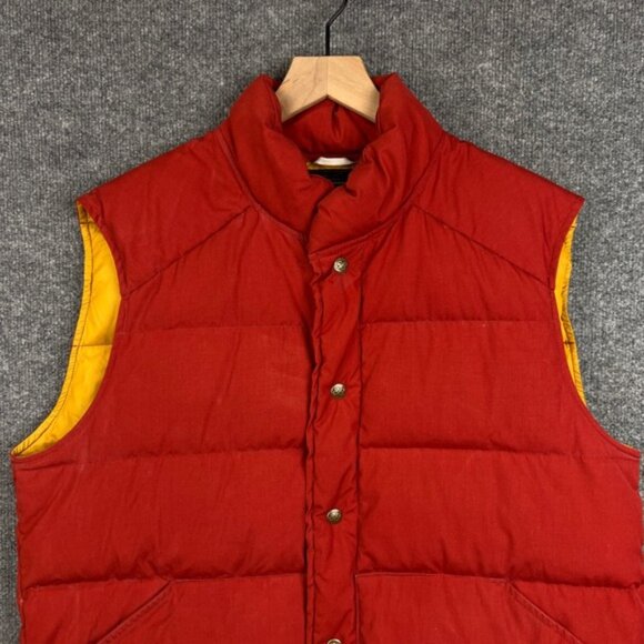 Vintage Eddie Bauer Puffer Vest Goose Down Filled Insulated Travel Men L - Picture 3 of 8